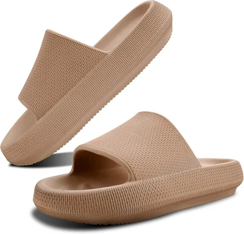 Vista 2 de Sandalias Cloud para mujeres y hombres,Sandalias de baño con almohadilla,Zapatos de plataforma de suela gruesa antideslizante EVA