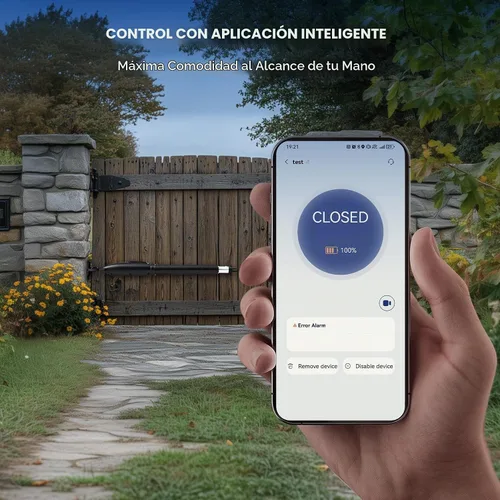 Vista 2 de CO-Z Kit de Abridor Automático de Portón, Compatible con App, Abridor Inteligente de Portón de Una Hoja para Portones de hasta 660 lb 5.9 ft