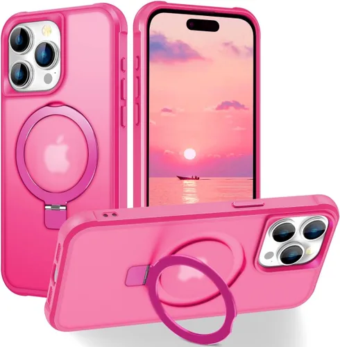 Vista 37 de CHAOFEnG Funda magnética compatible con iPhone 11 con soporte, prueba de caídas de grado militar, compatible con imán, anillo translúcido, parte