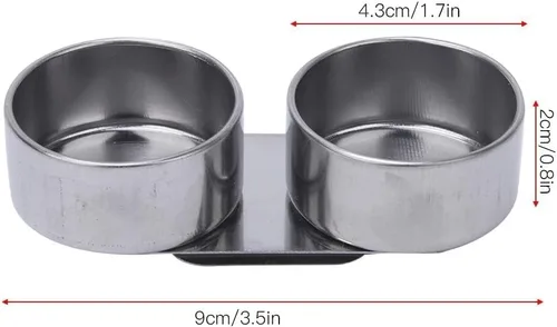 Vista 5 de HERCHR Paleta de tazón, tazones de doble gota, tazas de paleta de boca grande con tapas y clip, de acero inoxidable, doble gota, paleta, paleta