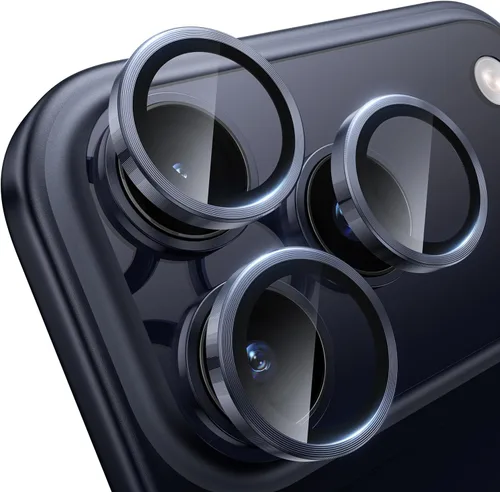 Vista 7 de WSKEN Protector de lente de cámara para iPhone 16 Pro/iPhone 16 Pro Max - [Modelo de disparo original] Protector de pantalla de cámara de vidrio