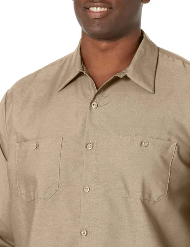 Vista 3 de Red Kap Camisa de trabajo industrial de manga larga para hombre Caqui
