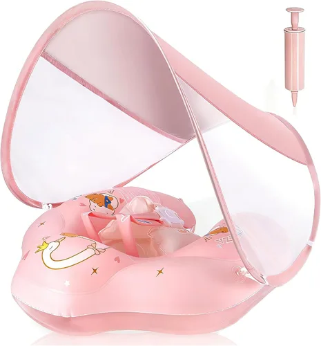 Vista 7 de WYRIAZA Baby Pool Float with Canopy, Baby Float for Pool Swimming, Infant Pool Floats with UPF50+ Sun Protection, Infant Floaties with Safety Seat