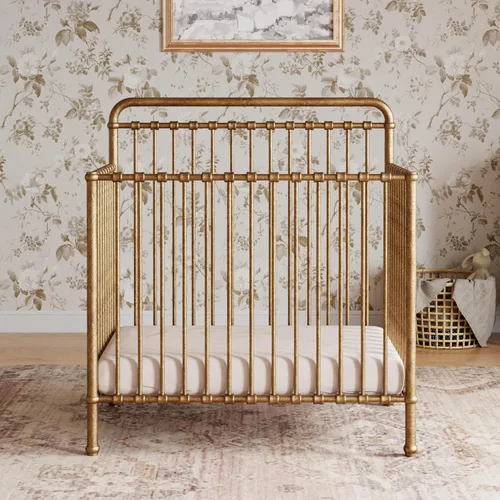Vista 4 de NAMESAKE Winston Mini cuna convertible 4 en 1, oro vintage, 60 libras Dorado (vintage gold)