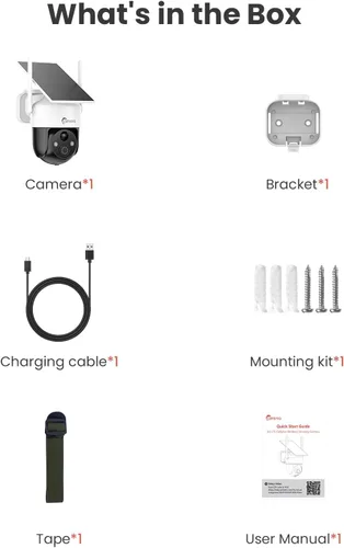 Vista 8 de Cámara de seguridad solar celular celular 4G LTE inalámbrica para exteriores, cámara 2K no necesita WiFi con tarjeta SIM, vista completa de 360°