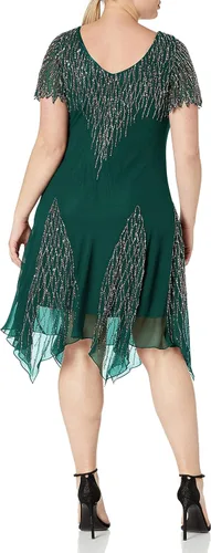 Vista 2 de J Kara Vestido corto con cuentas para mujer