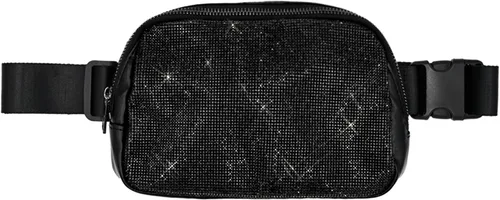 Vista 32 de C.C Bolsa de cintura para mujeres – Riñonera acolchada cruzada para el cuerpo con correa ajustable, idea de regalo de moda, Ajuste regular