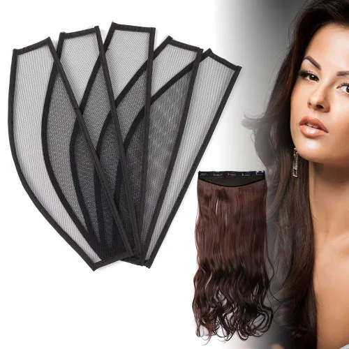 Vista 7 de Red para extensiones de cabello con clip, red invisible 140D