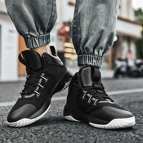 Vista 7 de Zapatos de baloncesto para hombre, transpirables, antideslizantes, para correr