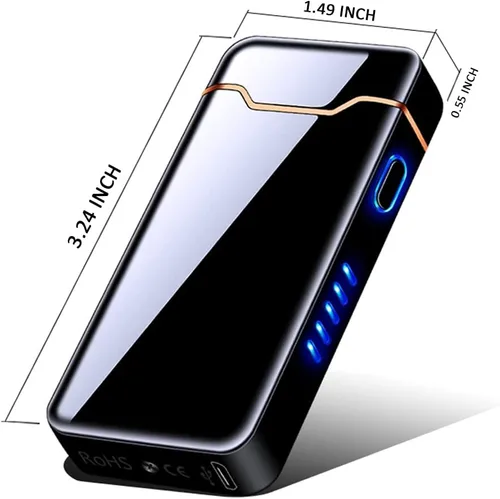 Vista 6 de COZYLIFE Encendedor de arco eléctrico con sensor táctil, encendedor de arco electrónico de llama de alta potencia, recargable por USB, resistente al