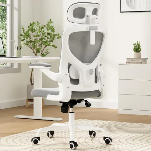 Vista 3 de Ergonomic Office Chair, Mesh Desk Chair with Lumbar Support, 300LBS High Back Home Office Chair with Adjustable Headrest and Flip-Up Arms