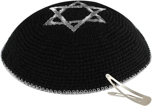 Vista 14 de Zion Judaica - Paquetes de Kipá de punto de calidad a granel, Kipppot o Kippas individuales, clips Kipa gratis incluidos