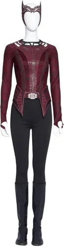 Vista 2 de Cumberbatch Stephen Odd Strange Wanda Maximoff - Disfraz de cosplay con múltiples versos, locura escarlata, bruja, Halloween, carnaval