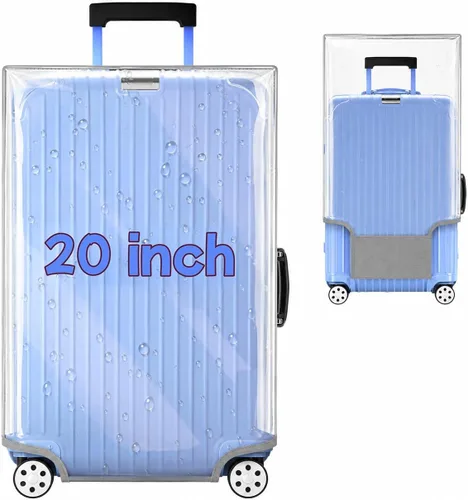 Vista 10 de Fundas de equipaje Protector de maleta transparente completo, Negro