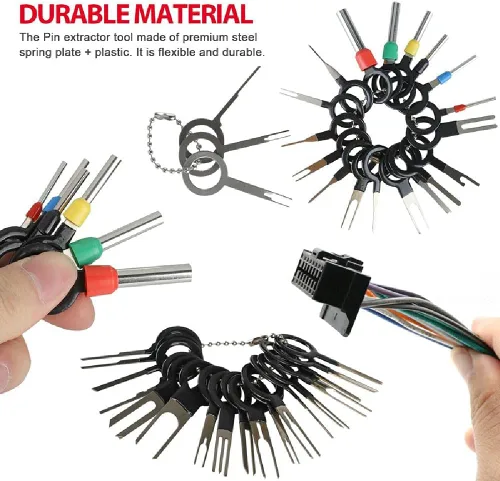 Vista 7 de Herramienta de extracción de terminales de alambre de acero 39PCS Conector de crimpado de cableado eléctrico de automóvil Kit extractor de pines