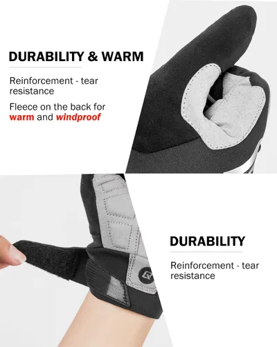 Vista 3 de ROCKBROS Guantes de ciclismo Motocycle Mountain Bike Guantes de dedo completo Ciclismo Guantes para hombres Guantes de bicicleta