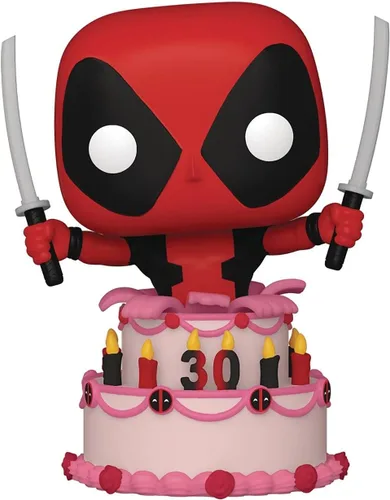 Vista 6 de Funko POP Marvel: Deadpool 30th - Deadpool in Cake Pop! Figura de vinilo (incluye funda protectora compatible con caja Pop Box), multicolor, 3.75