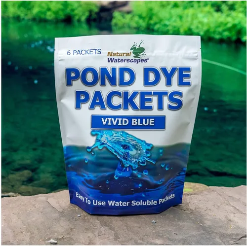 Vista 7 de Paquetes de tinte azul vivo para estanques - 6 paquetes solubles en agua