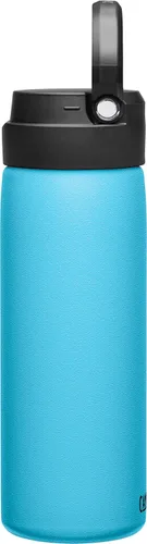 Vista 5 de CamelBak Fit Cap - Botella de agua aislada de acero inoxidable con asa de anidación, diseño a prueba de fugas para fitness y viajes Negro