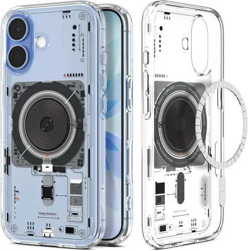 Vista 17 de Spigen Ultra Hybrid MagFit Impresión Digital Directa - Funda para iPhone 16 Pro [Diseño Personalizado][Compatible con Magsafe] - Analógica DDP