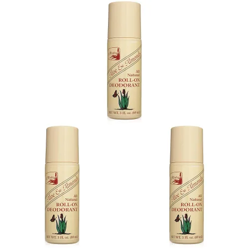 Vista 4 de Alvera All Natural - Desodorante roll-on aloe y almendras, 3 onzas, 3 onzas líquidas