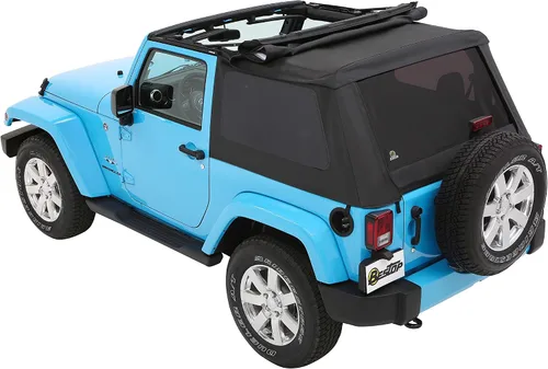 Vista 6 de Bestop 56852-35 Toldo de diamante negro Trektop para Jeep Wrangler JK 2 puertas 2007-2018