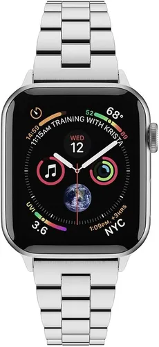 Vista 8 de Compatible con Apple Watch Band para mujer y hombre de 1.614 in 1.575 in 1.496 in 1.732 in 1.772 in 1.654 in Ultra 1.929 in, pulsera de metal