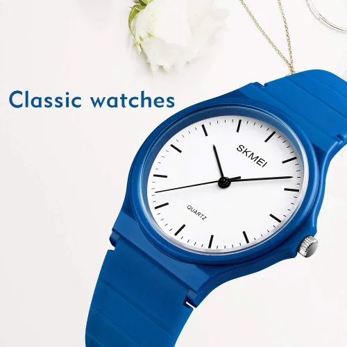 Vista 3 de Reloj de pulsera para mujer, de cuarzo, resistente al agua, de resina, a la moda, informal, para niñas