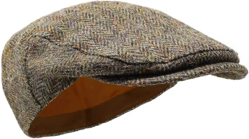 Vista 9 de Borges & Scott Nevis Gorra Plana - 100% Lana Tejida a Mano – Harris Tweed – Resistente al Agua
