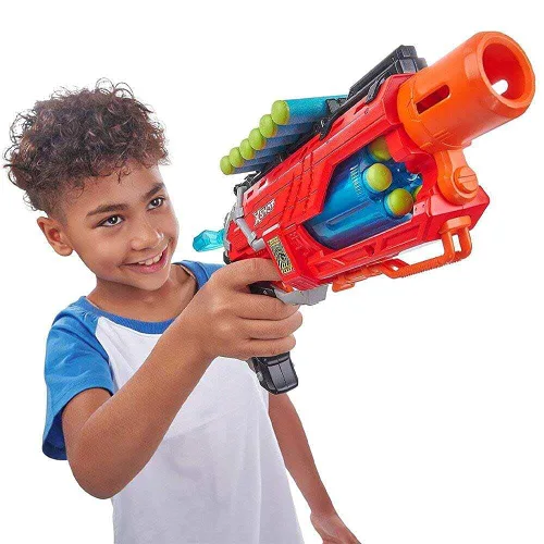 Vista 3 de XSHOT ZURU (4866) - Lanzador de dardos de espuma Dino Attack Dino Striker (16 dardos, 4 huevos)