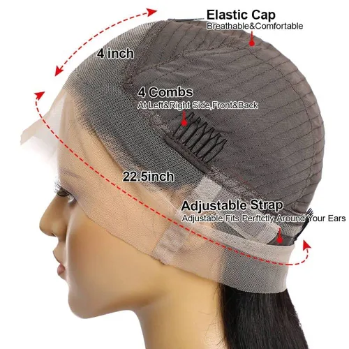 Vista 4 de Pelucas de cabello humano con encaje frontal 360, previamente despuntada, peluca rizada exótica, densidad 180, encaje frontal, cabello brasileño