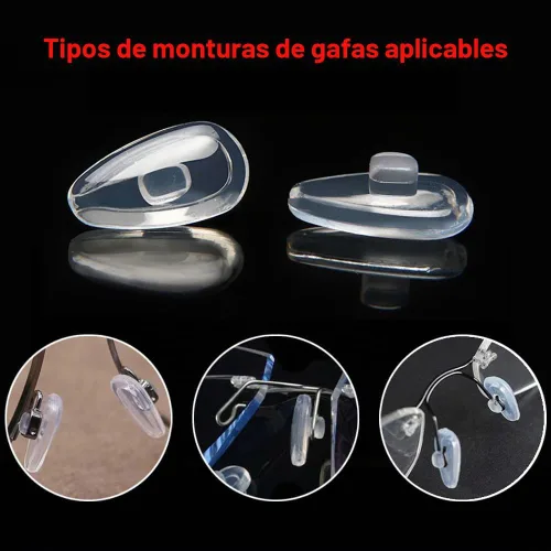Vista 7 de Mr.ZzjOOj Almohadillas para la nariz para lentes de empuje