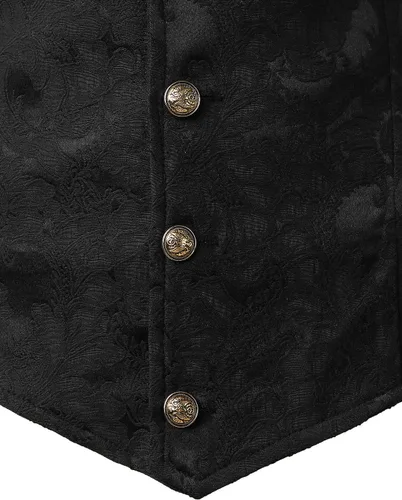 Vista 5 de VATPAVE - Steampunk - Chaleco para hombre, estilo victoriano y gótico.