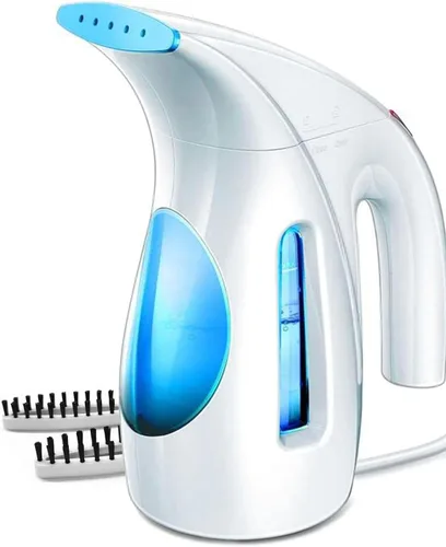 Vista 8 de HiLIFE Vaporizador para ropa, diseño portátil de mano, gran capacidad de 240ml, 700W, vapor penetrante fuerte, elimina arrugas, para el hogar