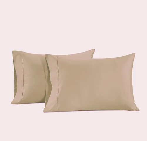 Vista 4 de Lane Linen Hotel Collection - Fundas de almohada de satén de lujo tamaño Queen, fundas de almohada de algodón de fibra larga de alta calidad