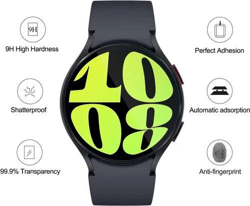 Vista 3 de ZPJPPLX Paquete de 5 protectores de pantalla para Galaxy Watch 6 de 1.732 pulgadas, protector de pantalla de vidrio templado impermeable
