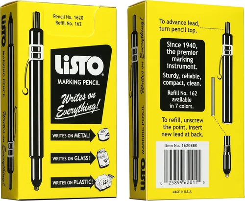 Vista 2 de Listo Pencil Company - Lápices de marcado, azul, 12