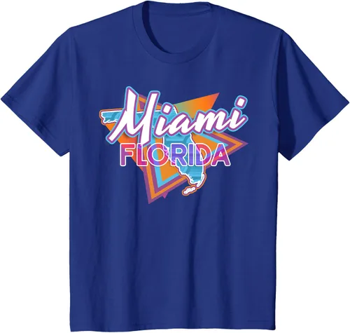 Vista 11 de Camiseta retro vintage de Miami Florida, Negro, S