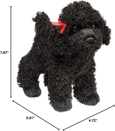 Vista 2 de Douglas Gigi Peluche de Perro Caniche Negro Animal de Peluche