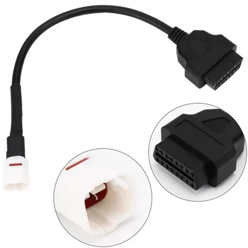 Vista 4 de GXARTS Cable de diagnóstico de 4 pines a OBD2 compatible con Yamaha FJR FZ09 FZ10 MT07 MT09 MT10 R1 R6 TMAX 530 XSR 700 900 XT1200ZE 4 pines OBDII