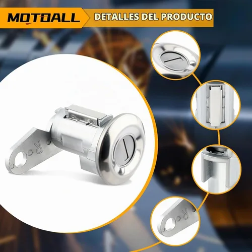 Vista 4 de MOTOALL Cilindro de cerradura de puerta y llaves para Ford E-150 E-250
