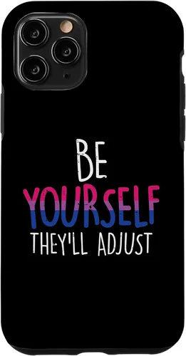 Vista 10 de Funda para iPhone 15 Be Yourself They Will Adjust LGBTQ Bisexual Flag Gay Pride Bi
