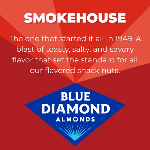 Vista 6 de Blue Diamond Almonds Nueces de Aperitivo con Sabor Ahumado Sin Gluten, Bolsa Resellable de 16 Oz (Paquete de 1)