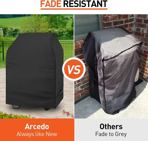 Vista 3 de Arcedo Cubierta pequeña para parrilla al aire libre de 32 pulgadas, resistente al agua, 2 quemadores, cubierta de barbacoa de gas, compatible
