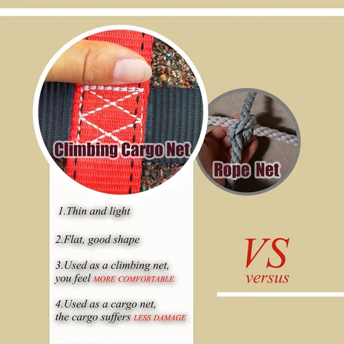 Vista 6 de Red de Carga para Escalar, Columpio de Patio de Juegos al Aire Libre, Accesorios de Conjunto de Columpios para Curso de Obstáculos Ninja para Niños