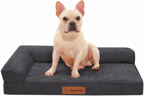 Vista 20 de Cama ortopédica para perros pequeños y medianos, cama de espuma viscoelástica para mascotas con funda extraíble lavable, parte inferior