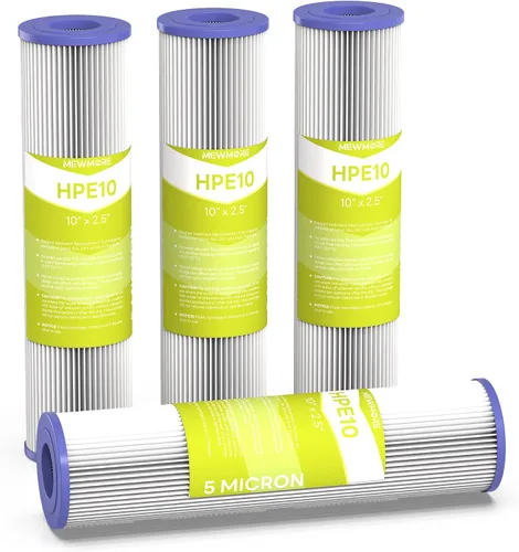Vista 9 de Cartucho de filtro de agua de 20 micrones para toda la casa, filtros de sedimentos plisados para agua de pozo, reemplazo universal para cualquier