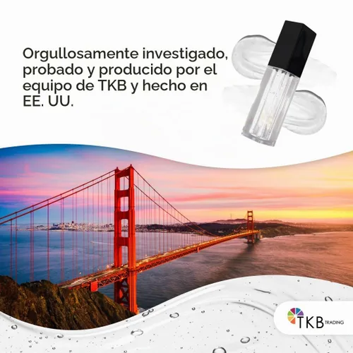 Vista 4 de TKB Base de brillo labial Versagel que cambia de color, transparente a rosa, vegano, libre de crueldad, de larga duración, personalizable