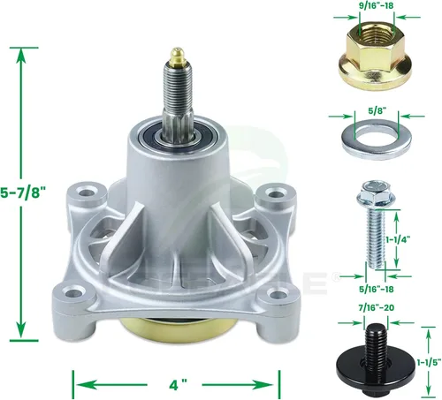 Vista 3 de 587125201 Conjunto de mandril reemplazar Husqvarna 587125201, 532174356, 174356, 174358, 539107515, Husqvarna z246 Husqvarna z246, rz4623, rz4623