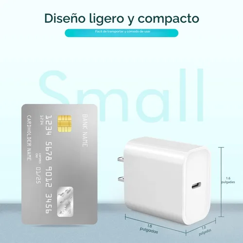 Vista 4 de Cargador rápido para iPhone, cable USB C a Lightning de carga rápida extra largo de 10 pies con bloque de cargador USBC para iPhone 14/Pro/Pro